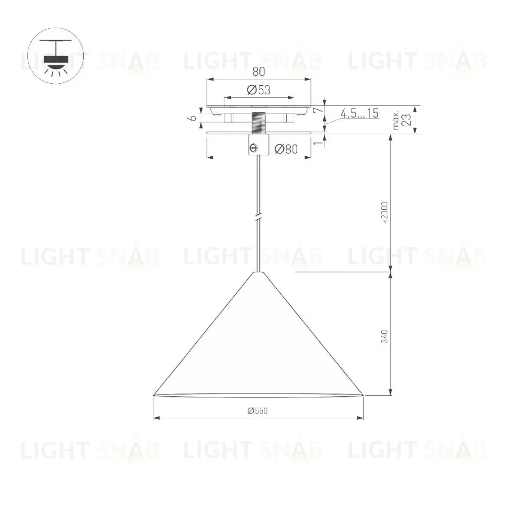 Подвесной светильник Arlight SP-MAKOTO-R550-14W Warm3000 054161 054161