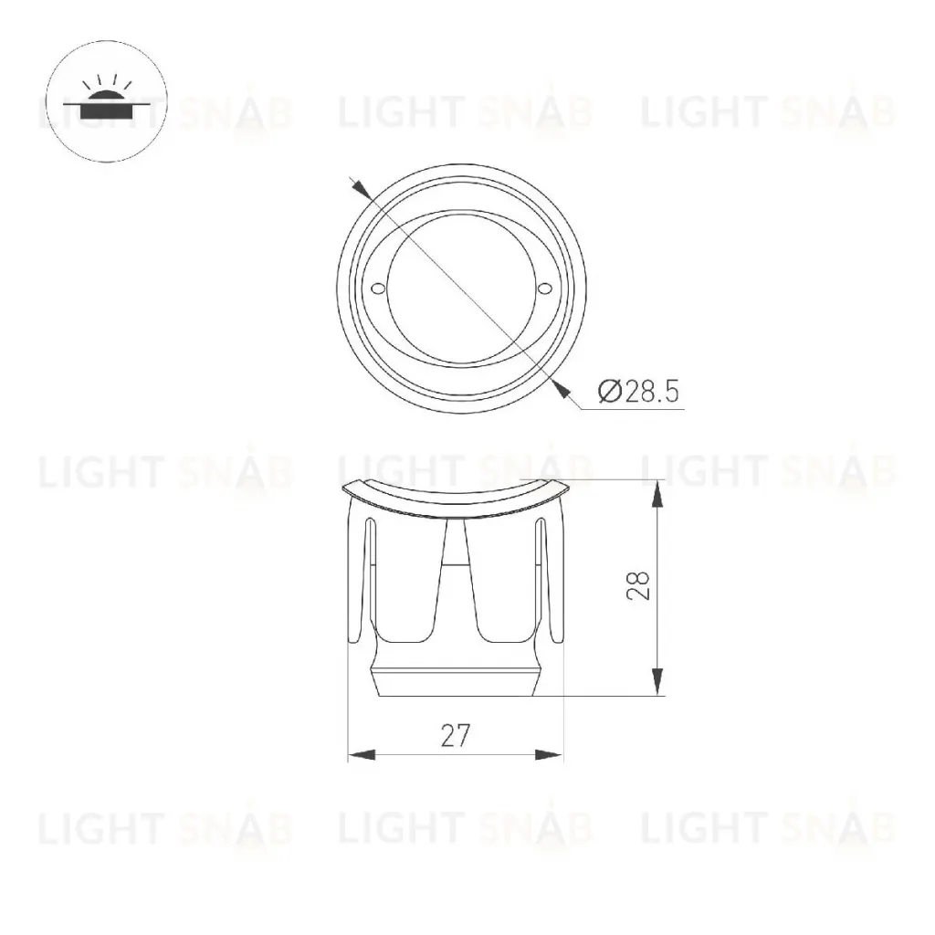 Фасадный светильник Arlight ALT-LODESTAR-HANDRAIL-R27-1.5W Warm3000 045491 045491