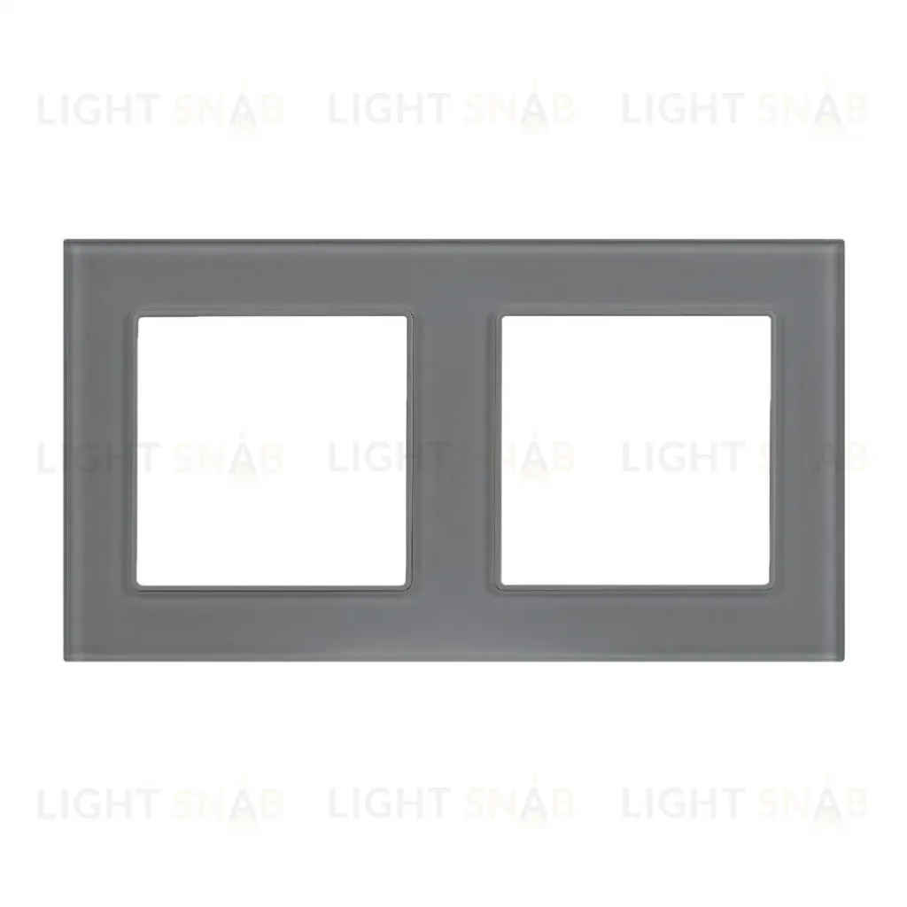 Рамка на 2 поста Arlight FRM-GLARE-GS-2-GR 043798 043798