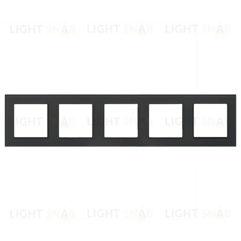 Рамка на 5 постов Arlight FRM-GLARE-GS-5-BK 043806 043806
