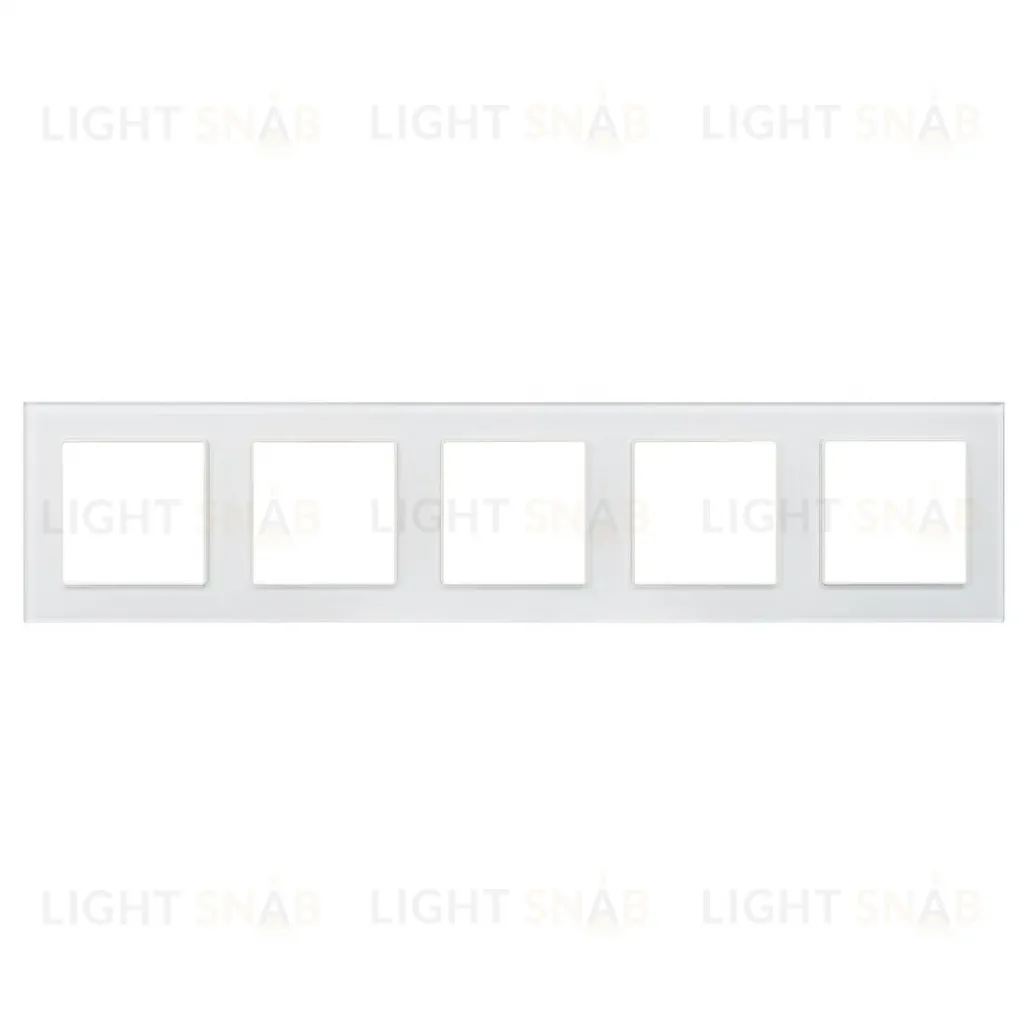Рамка на 5 постов Arlight FRM-GLARE-GS-5-WH 043805 043805