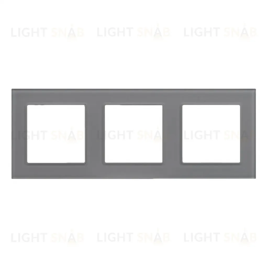Рамка на 3 поста Arlight FRM-GLARE-GS-3-GR 043801 043801