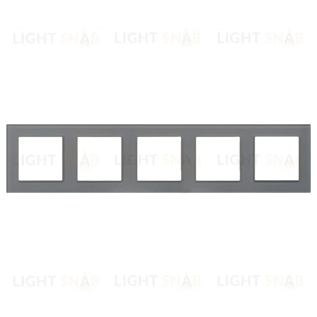 Рамка на 5 постов Arlight FRM-GLARE-GS-5-GR 043807 043807