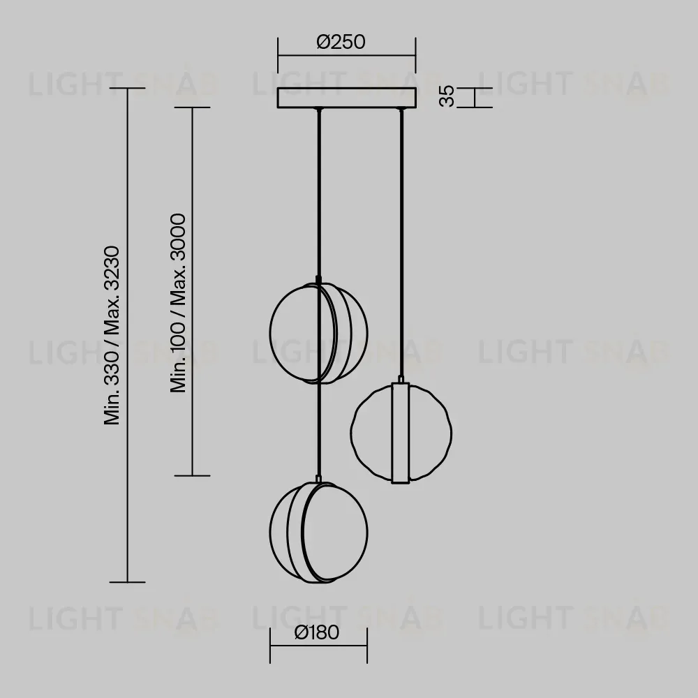 Подвесной светильник Maytoni Misterio MOD379PL-L17B3K MOD379PL-L17B3K
