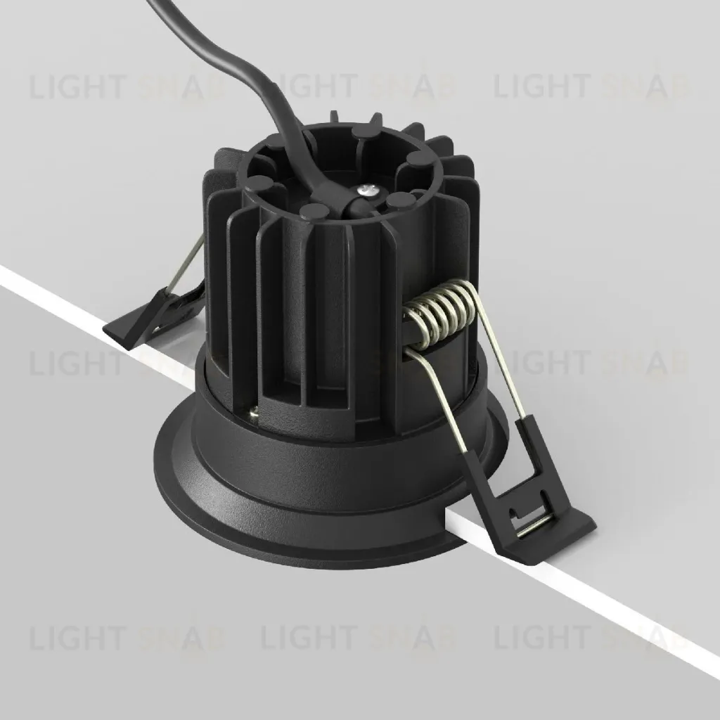 Встраиваемый светильник Maytoni Round DL058-7W2.7K-B DL058-7W2.7K-B