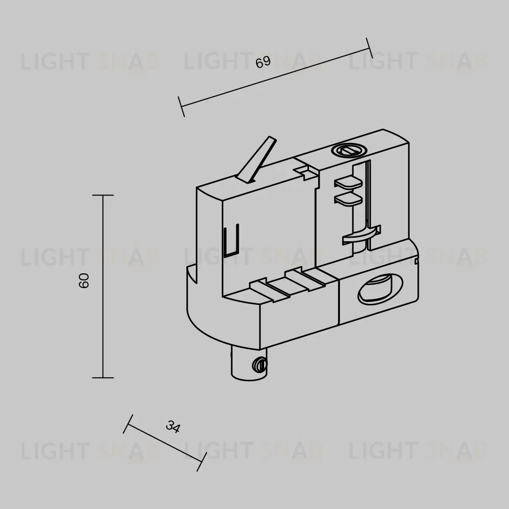 Коннектор Maytoni Trinity TRA005-3-A-B TRA005-3-A-B