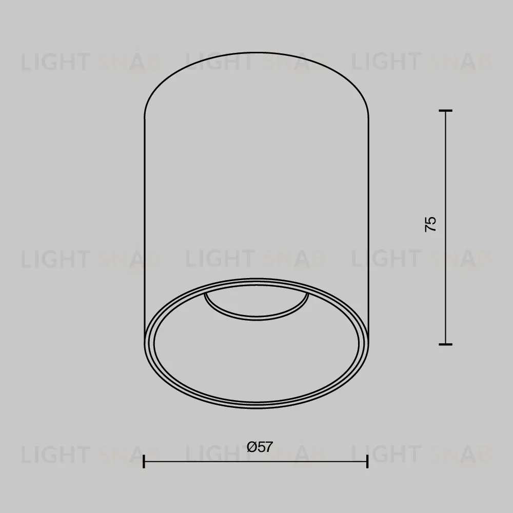 Накладной светильник Maytoni Alfa LED C064CL-8W2.7K-RD-B C064CL-8W2.7K-RD-B