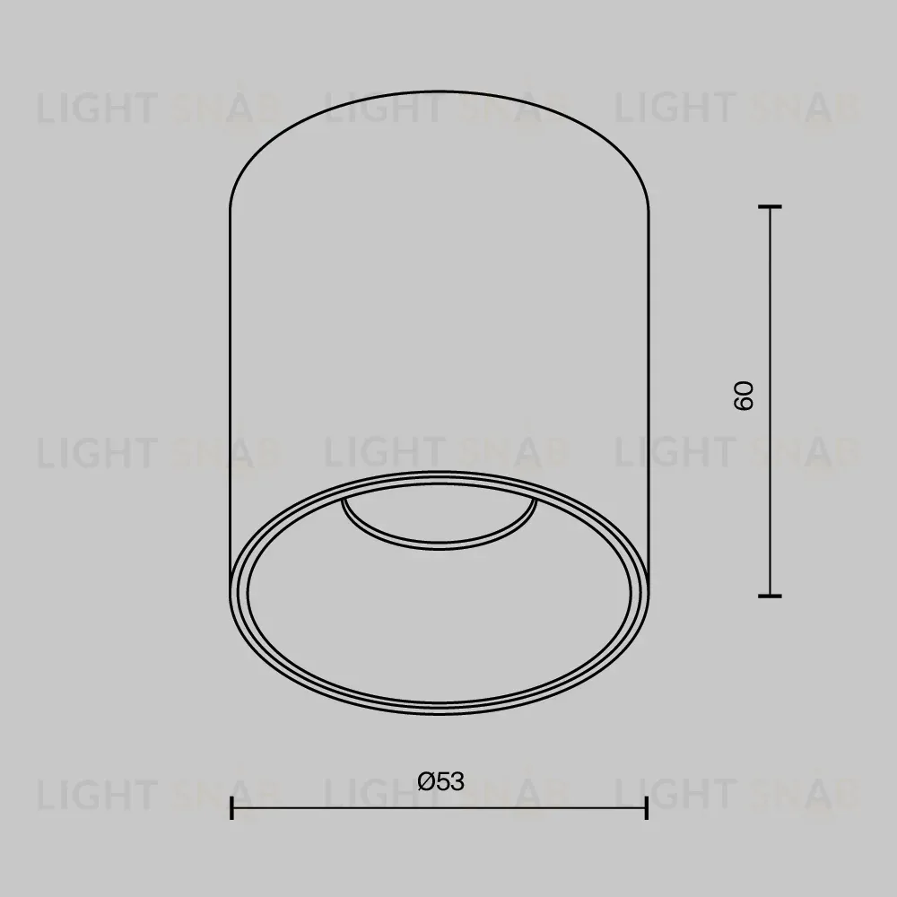 Накладной светильник Maytoni Alfa LED C064CL-5W2.7K-RD-WB C064CL-5W2.7K-RD-WB