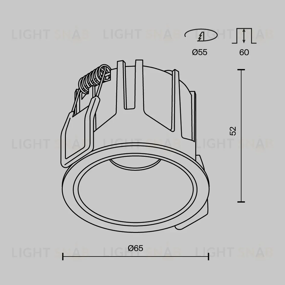 Встраиваемый светильник Maytoni Alfa LED DL043-01-10W3K-RD-W-1 DL043-01-10W3K-RD-W-1
