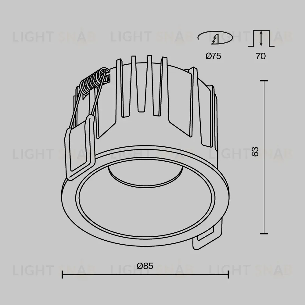 Встраиваемый светильник Maytoni Alfa LED DL043-01-15W4K-RD-W-1 DL043-01-15W4K-RD-W-1