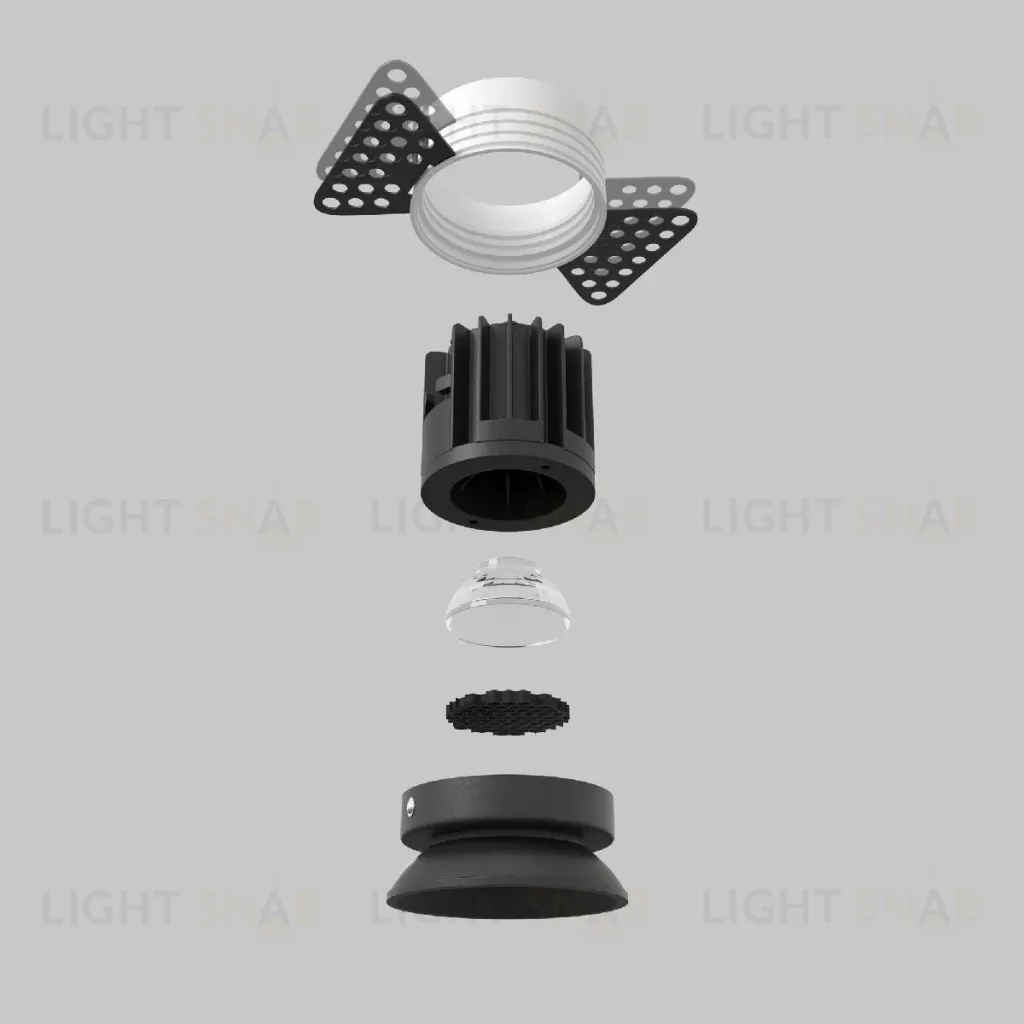 Встраиваемый светильник Maytoni Round DL058-7W2.7K-TRS-B DL058-7W2.7K-TRS-B