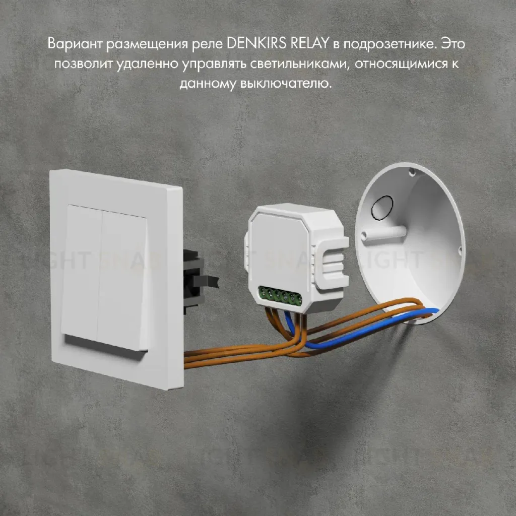 Двухканальное Wi-Fi реле-диммер Denkirs Relay RL1004-DM/1 RL1004-DM/1