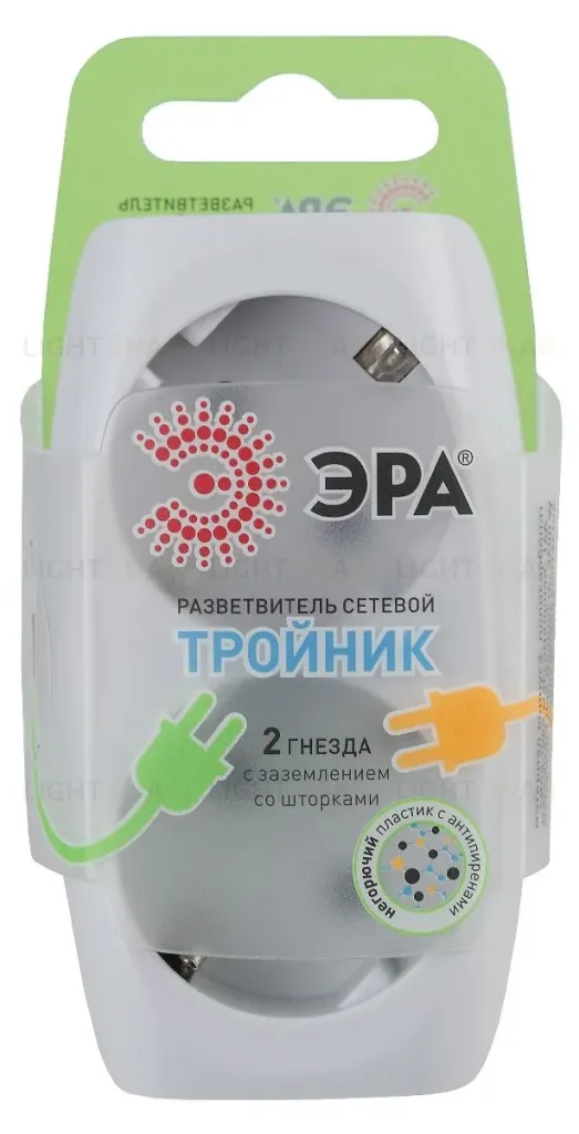 Разветвитель электрический Эра SP-2e-W C0045528 C0045528