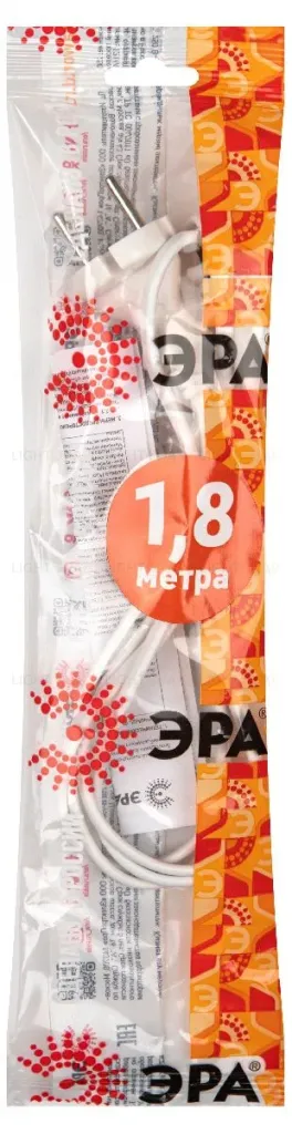 Шнур для бра Эра UX-ШВВП-2x0,75-1,8m-W Б0051341 Б0051341