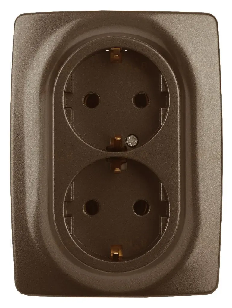 Розетка 2X2P+E Schuko со шторками Эра 12-2108-13 Б0036449 Б0036449