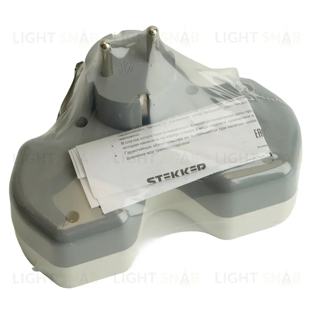 Разветвитель сетевой 2-местный с/з и USB+Type C Stekker ADP16-15-20 50071 50071
