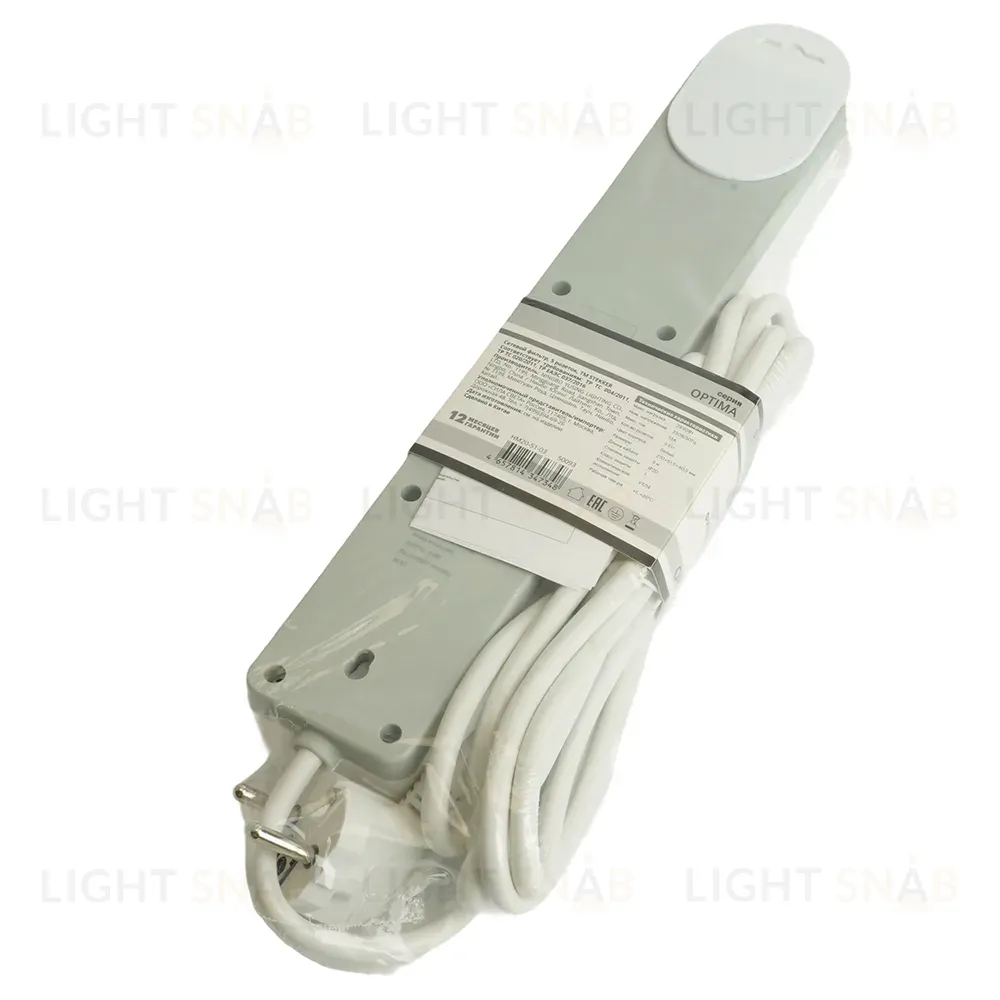 Сетевой фильтр 5-местный с/з Stekker Optima HM20-51-02 50092 50092
