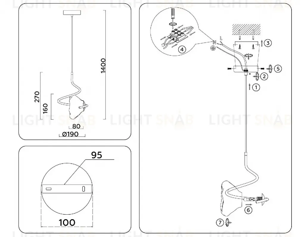 Подвесной светильник Ambrella Light High Light Heigh Light LH15001 LH15001