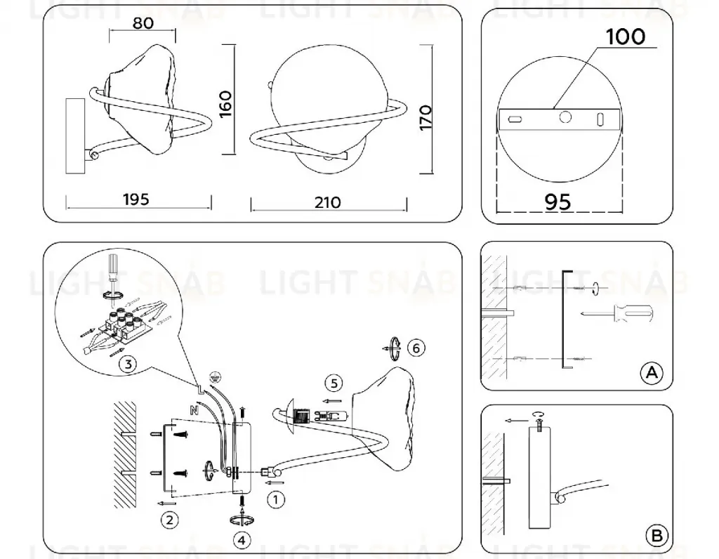 Бра Ambrella Light High Light Heigh Light LH15005 LH15005