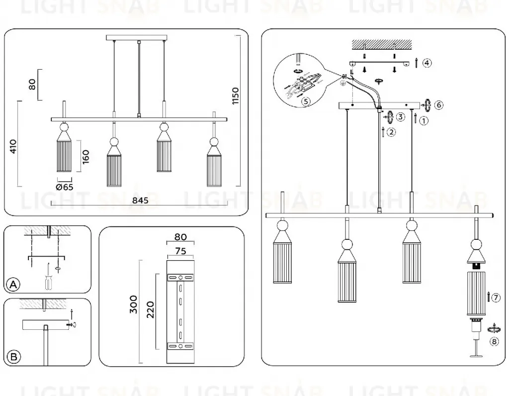 Подвесной светильник Ambrella Light High Light Heigh Light LH55254 LH55254