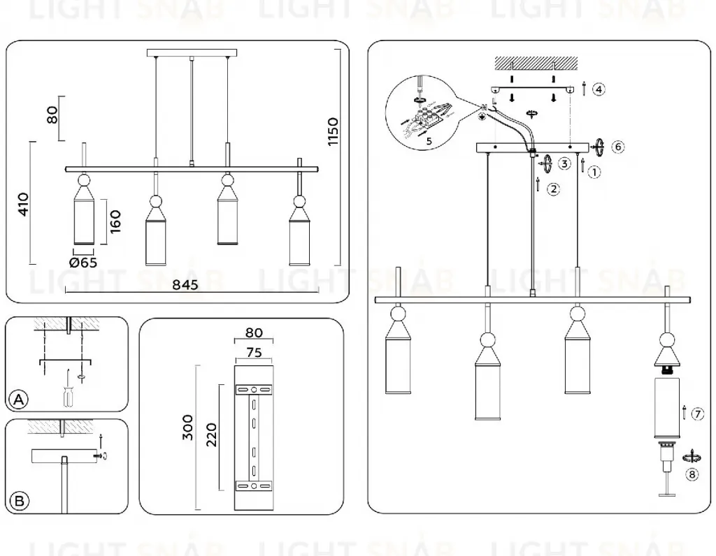 Подвесной светильник Ambrella Light High Light Heigh Light LH55274 LH55274