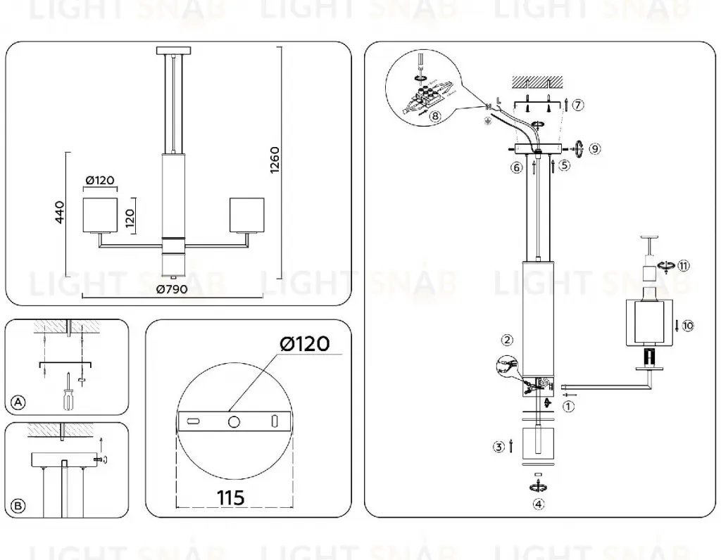 Подвесная люстра Ambrella Light High Light Heigh Light LH56013 LH56013