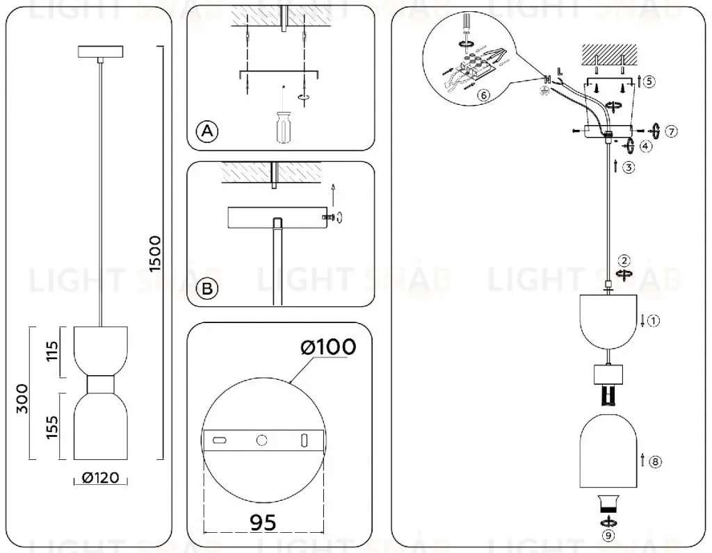 Подвесной светильник Ambrella Light High Light Heigh Light LH56081 LH56081