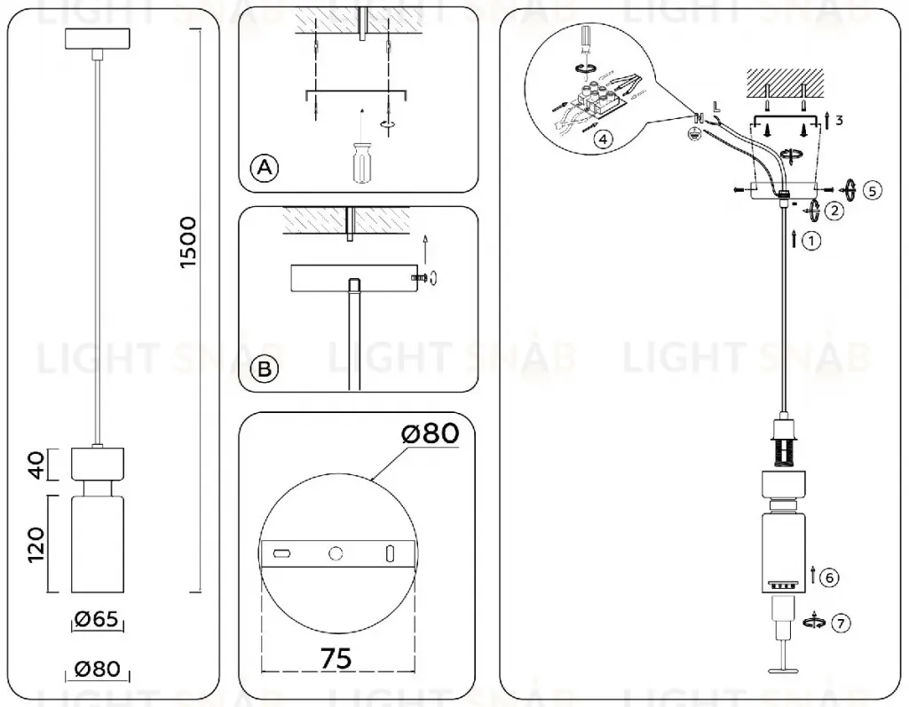 Подвесной светильник Ambrella Light High Light Heigh Light LH56122 LH56122