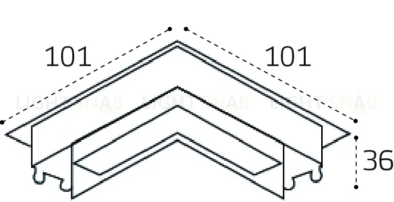 Соединитель угловой Italline Kreator IT09-9034 black IT09-9034 black