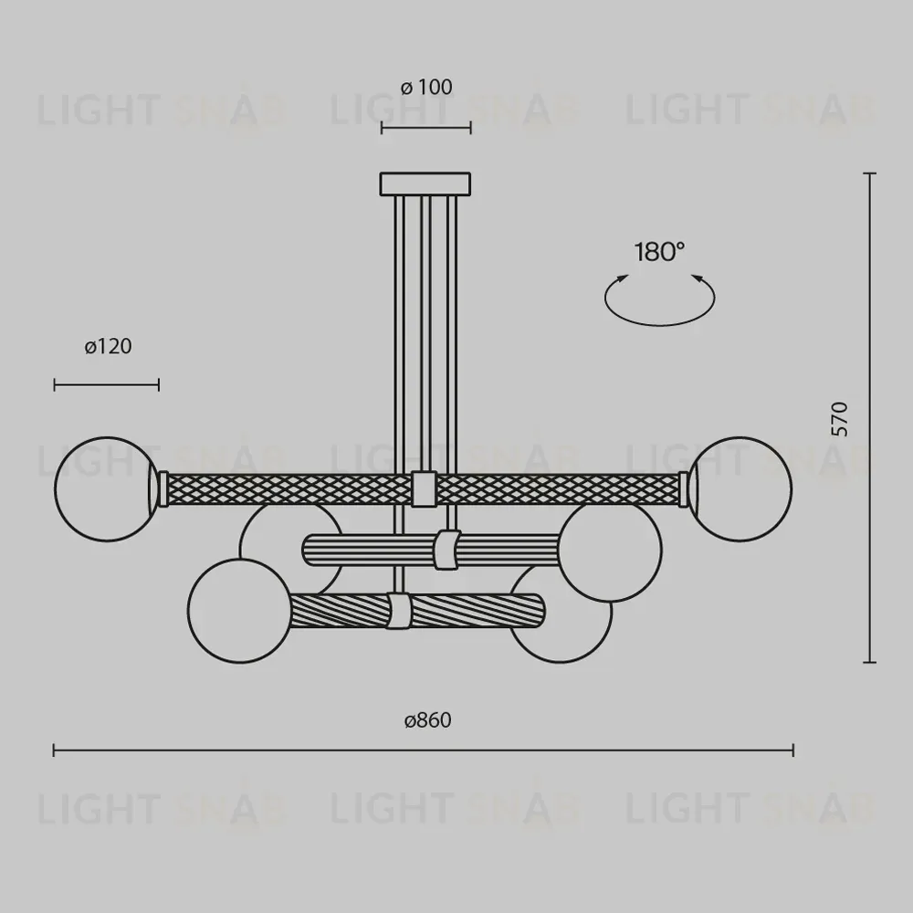 Потолочная люстра Maytoni Teatro MOD287PL-06BS MOD287PL-06BS