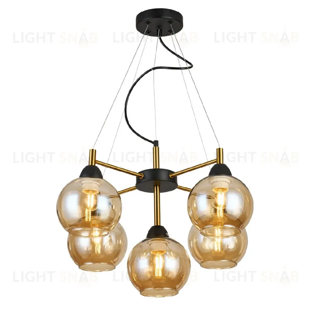 Подвесная люстра IMEX MD.9056-5-P-BK+COP MD.9056-5-P-BK+COP