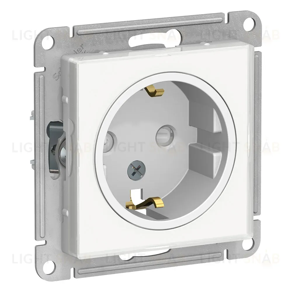 Розетка с/з со шторками Systeme Electric AtlasDesign Art Бел ATN200145 ATN200145