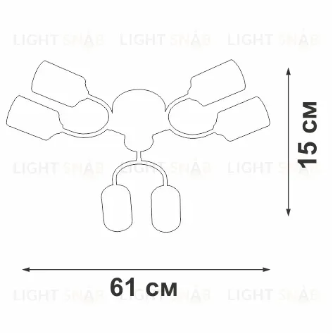 Потолочная люстра Vitaluce V2822-1/6PL V2822-1/6PL