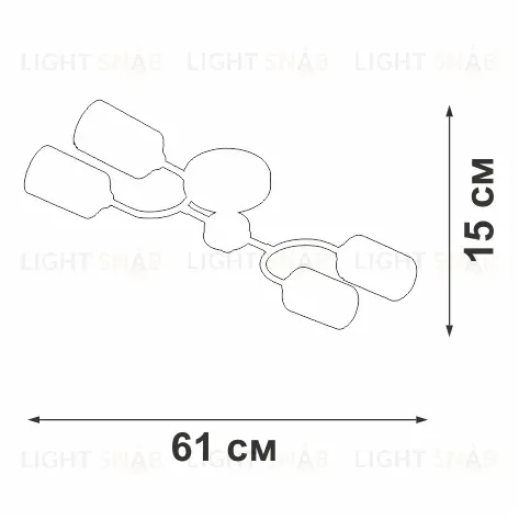 Потолочная люстра Vitaluce V2823-1/4PL V2823-1/4PL