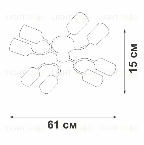 Потолочная люстра Vitaluce V2822-1/8PL V2822-1/8PL