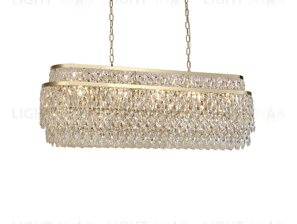 Подвесная люстра Newport Tiffany 8530/120 C oval gold polished М0070717 8530/120 C oval gold polished