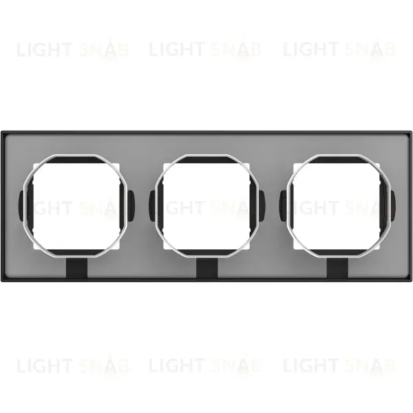 Рамка 3-ая Systeme Electric AtlasDesign Aqua Карбон ATN441003 ATN441003