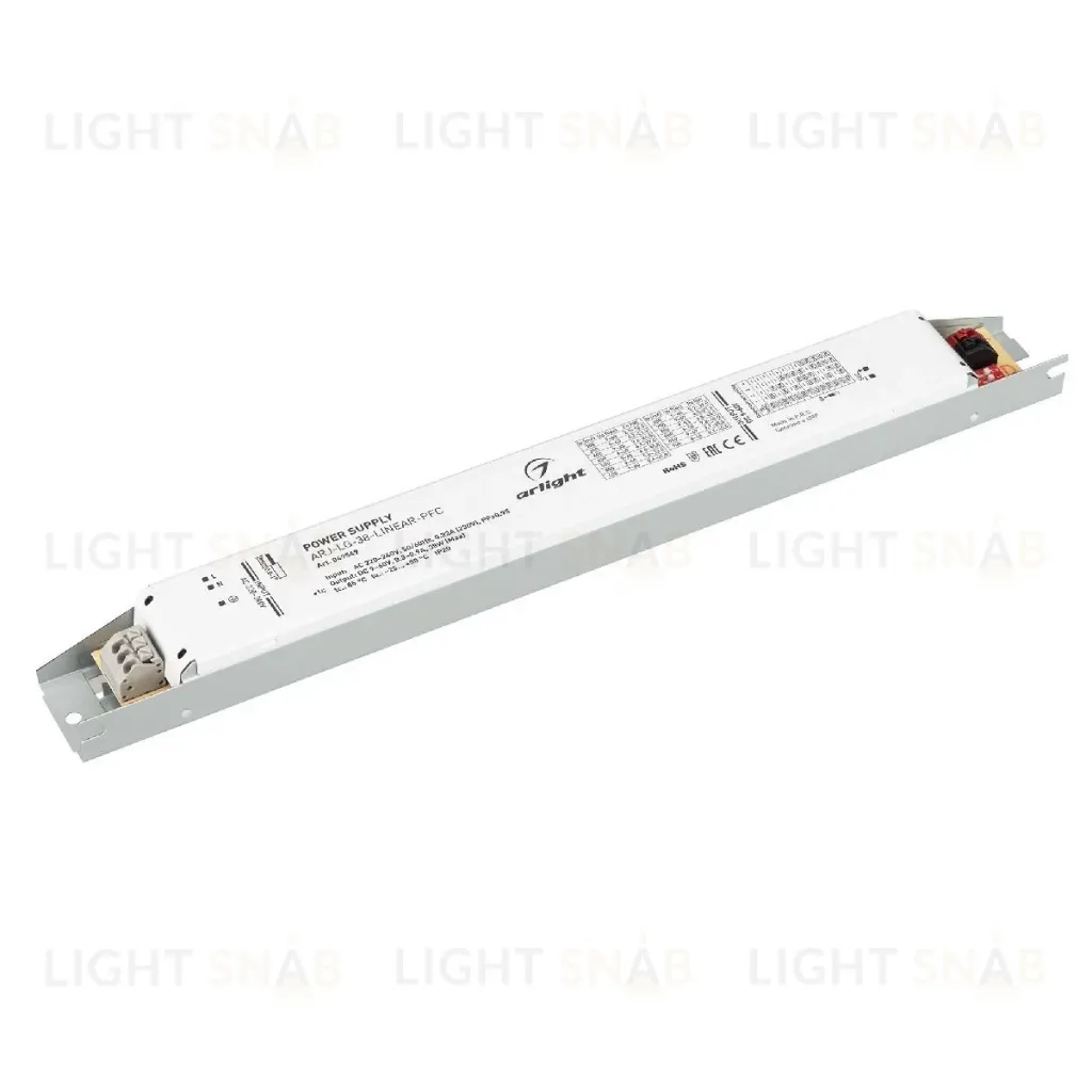Блок питания Arlight ARJ-LG-38-LINEAR-PFC (38W, 9-60V, 0.3-0.9A) 049549 049549