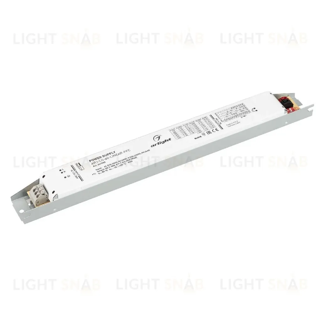 Блок питания Arlight ARJ-LG-60-LINEAR-PFC (60W, 9-58V, 0.7-1.4A) 049553 049553
