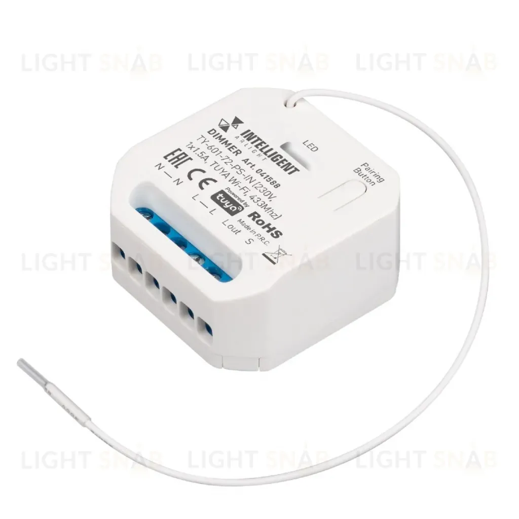 Диммер Arlight TY-601-72-PS-IN (230V, 1x1.5A, TUYA Wi-Fi, 433Mhz) 041588 041588
