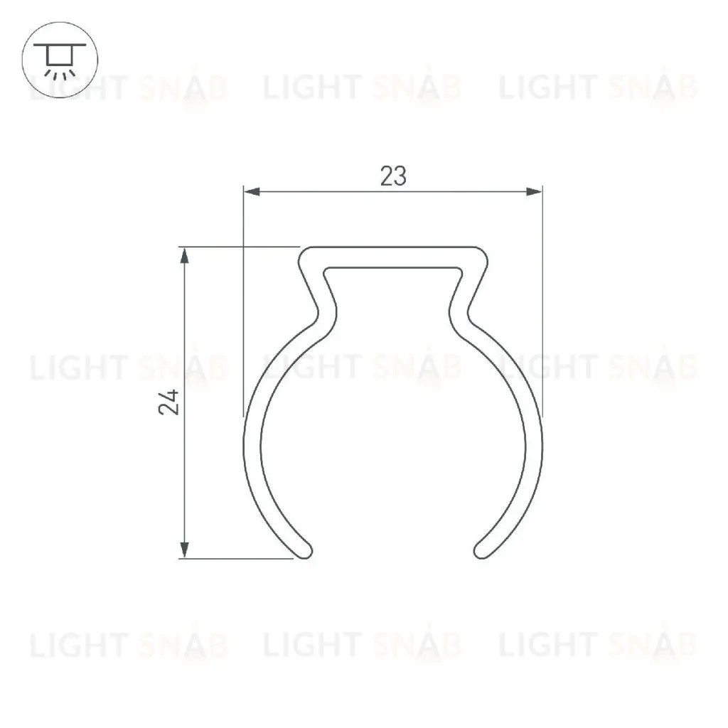 Профиль Arlight WPH-FLEX-D22-360deg-1000 053423 053423