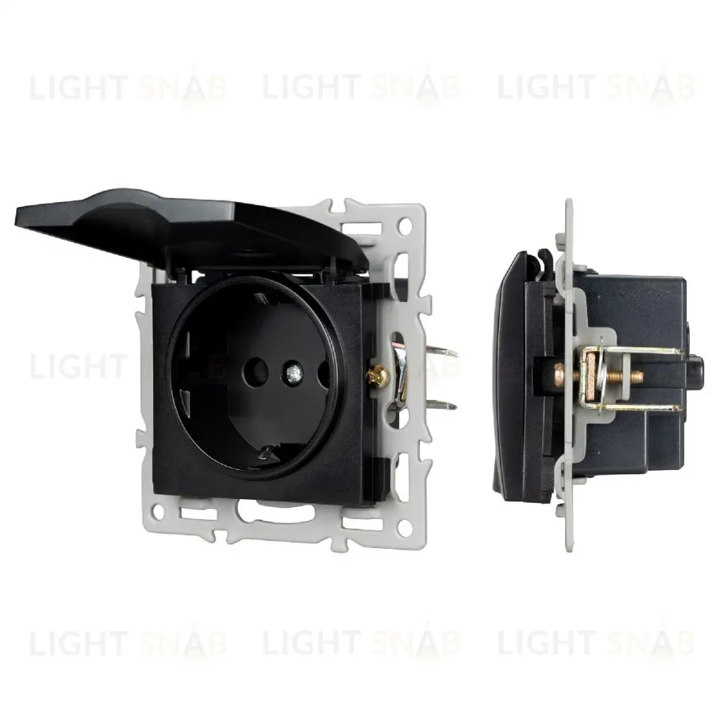 Механизм розетки влагозащищенный Arlight SCT-MCP-PL-BK (250V, 16A) 043746 043746