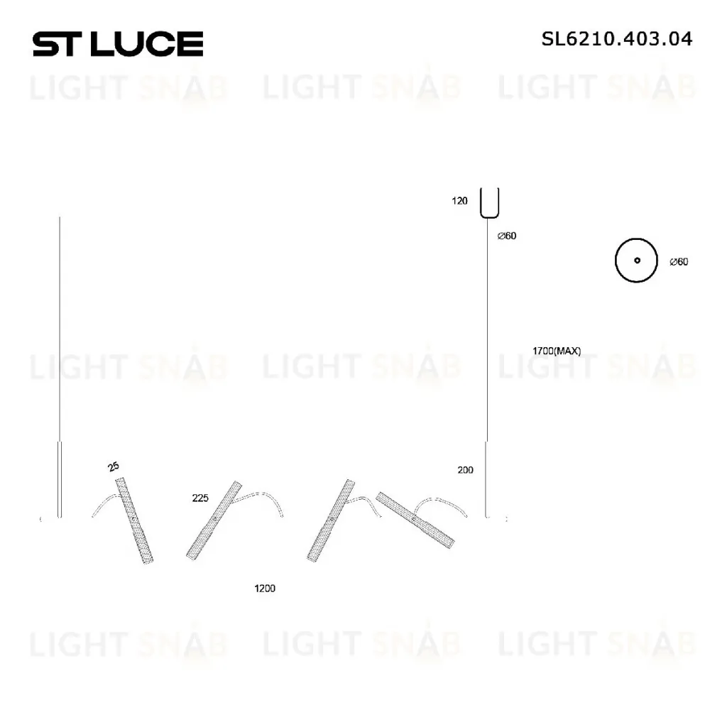 Подвесной светильник ST Luce Lilt SL6210.403.04 SL6210.403.04