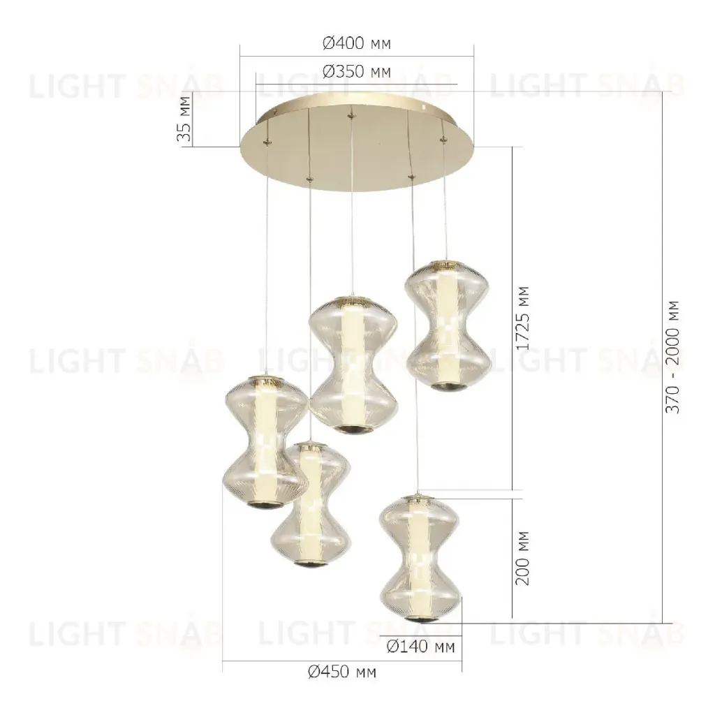 Каскадная люстра ST Luce Spine SL6136.233.01 SL6136.233.01