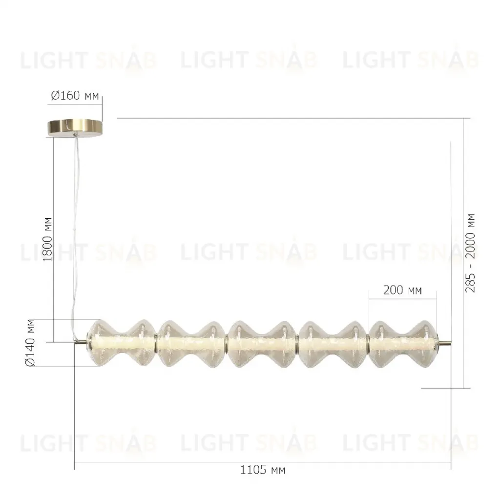 Подвесная люстра ST Luce Spine SL6136.243.01 SL6136.243.01