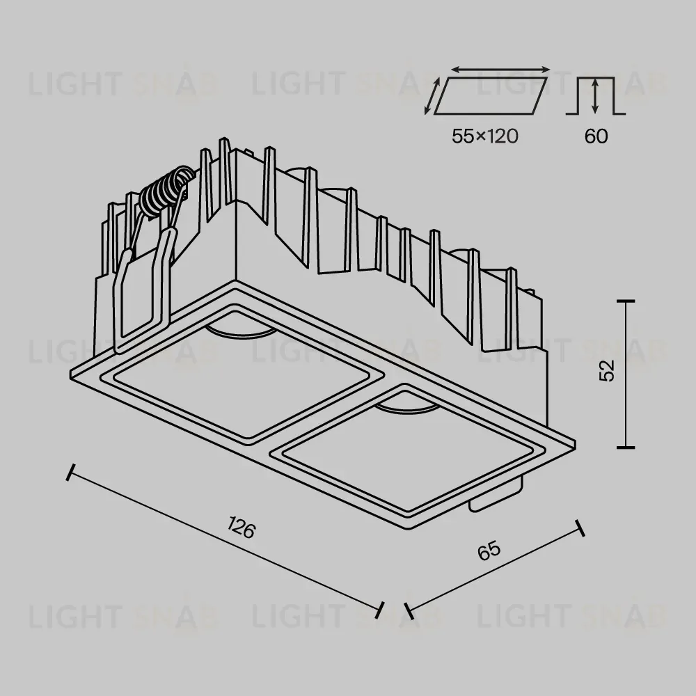Встраиваемый светильник Maytoni Alfa Led Downlight DL043-02-10W3K-SQ-B-1 DL043-02-10W3K-SQ-B-1