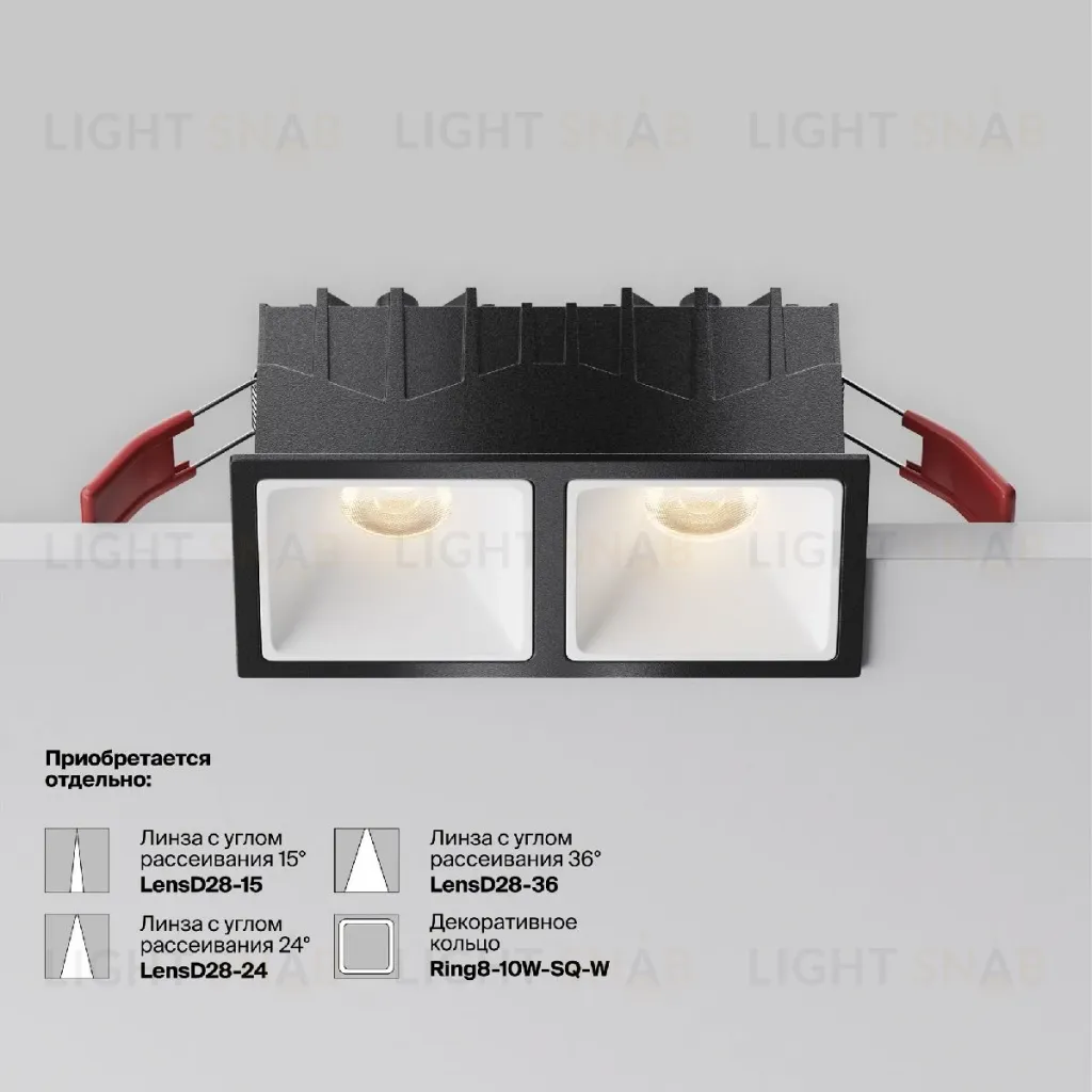 Встраиваемый светильник Maytoni Alfa Led Downlight DL043-02-10W3K-SQ-B-1 DL043-02-10W3K-SQ-B-1