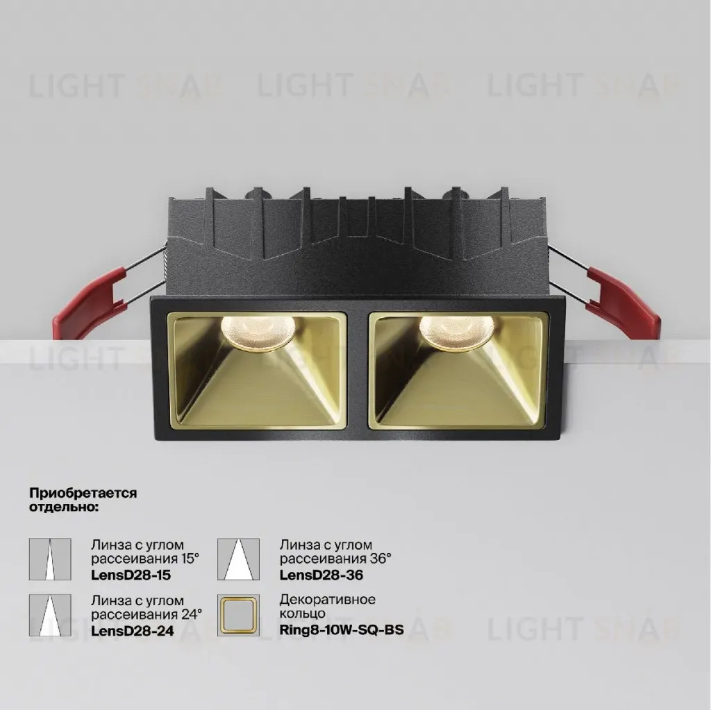 Встраиваемый светильник Maytoni Alfa Led Downlight DL043-02-10W3K-SQ-B-1 DL043-02-10W3K-SQ-B-1