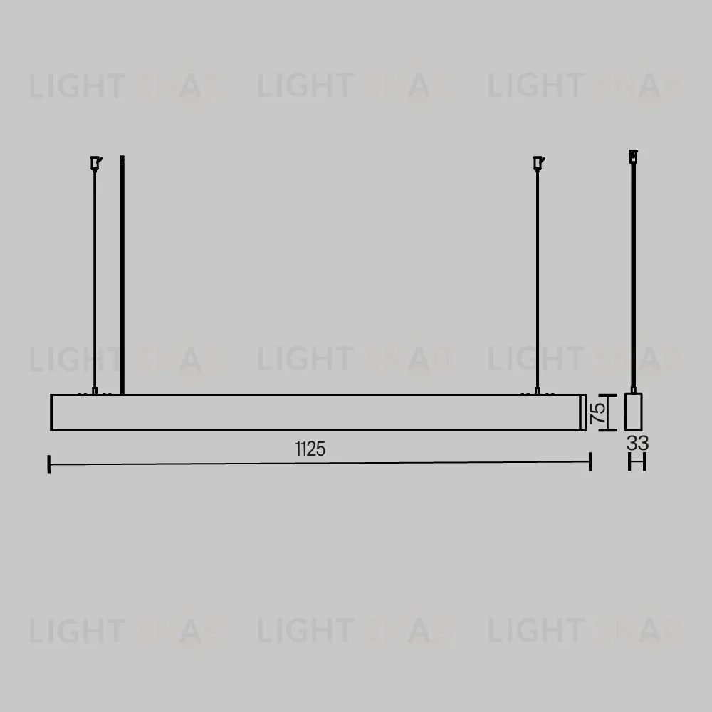 Линейный подвесной светильник Maytoni Basis P051PL-36W2.7-6K-B P051PL-36W2.7-6K-B