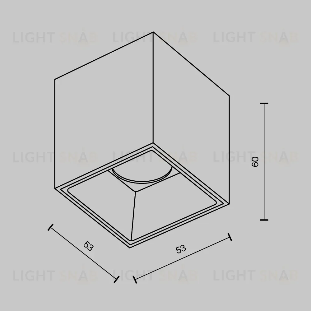 Накладной светильник Maytoni Alfa LED C064CL-5W2.7K-SQ-WB C064CL-5W2.7K-SQ-WB
